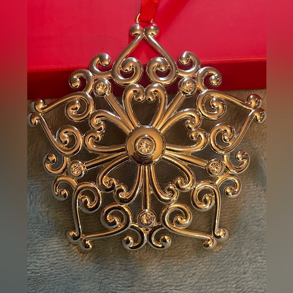 Lenox silver Snowflake with gems